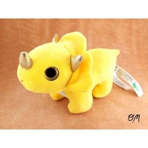 Naturally Kids Yellow Triceratops Dinosaur Plushie 07/2022 ~ 7.5 Inches
